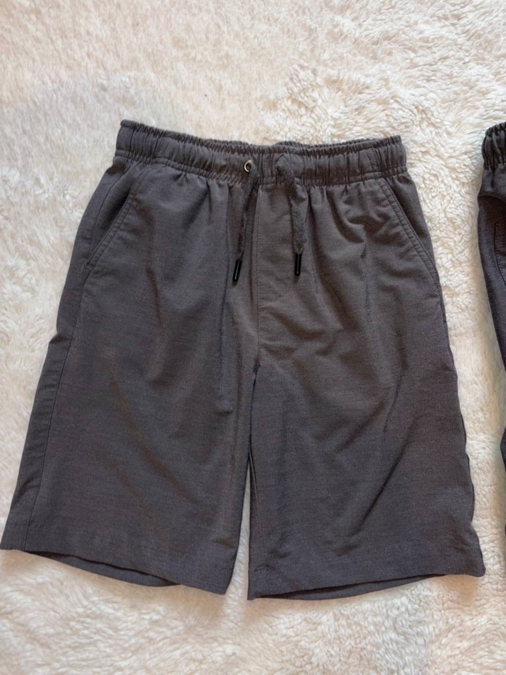 Two Bixby Nomad Boys 10 Hybrid Gray Pull On Shorts Drawstring Elastic Waist Lot - Picture 3 of 10